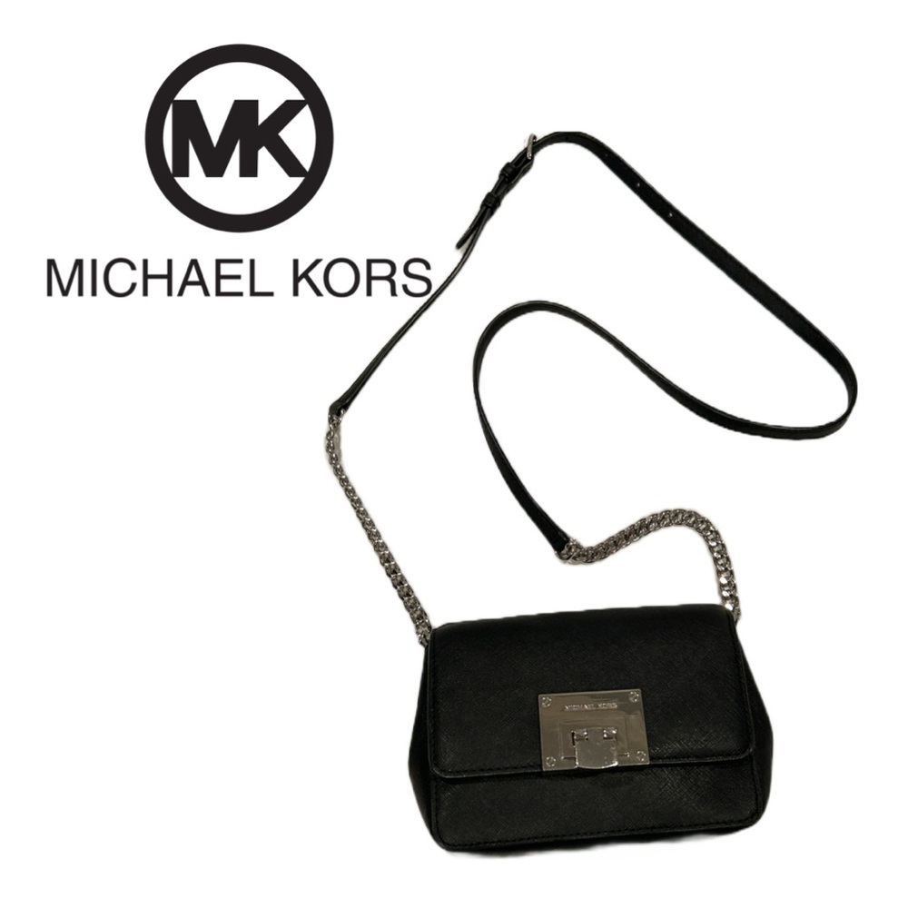 Michael Kors Women’s‎ Tina Black Saffiano Leather Crossbody Bag
